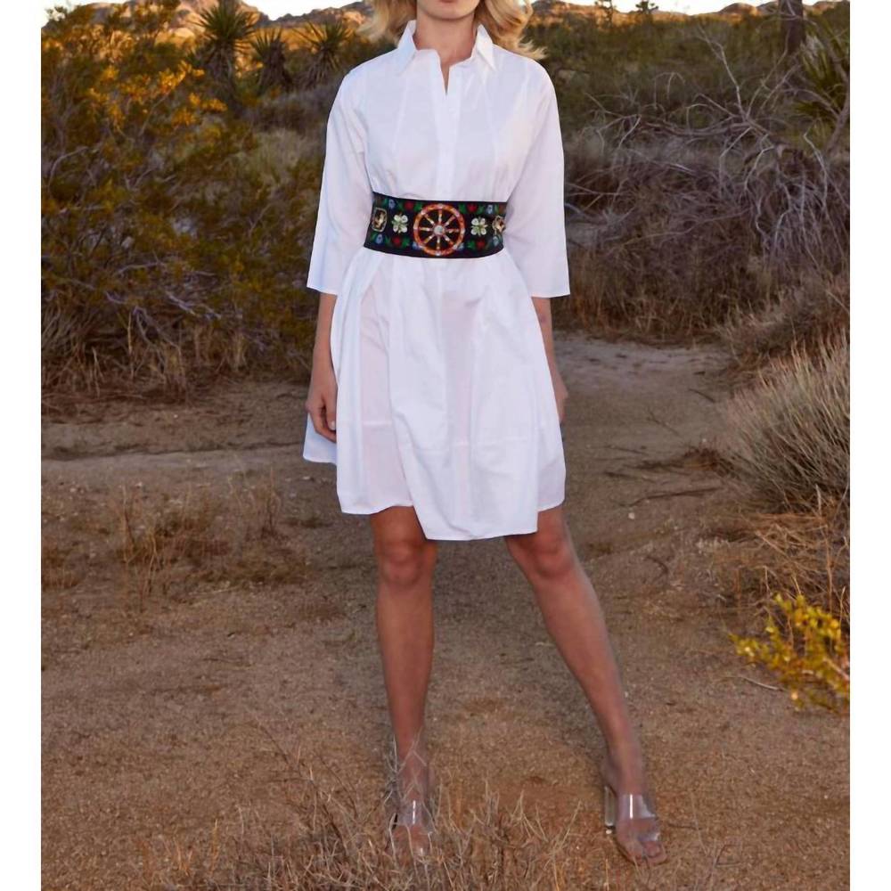 NEW OOLALA dolce bubble shirt dress in white